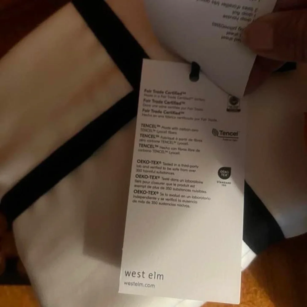New West Elm Silky TENCEL King Sheet Set White Color